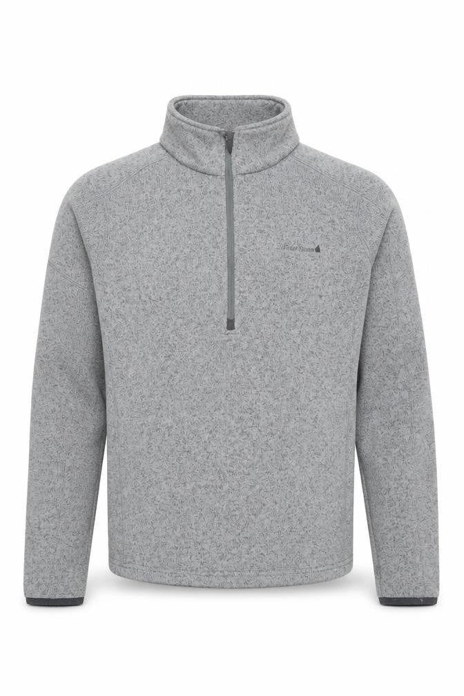 Peter Storm Men's Grey 1/4 Zip Fleece Sweatshirt M Outdoor Pullover