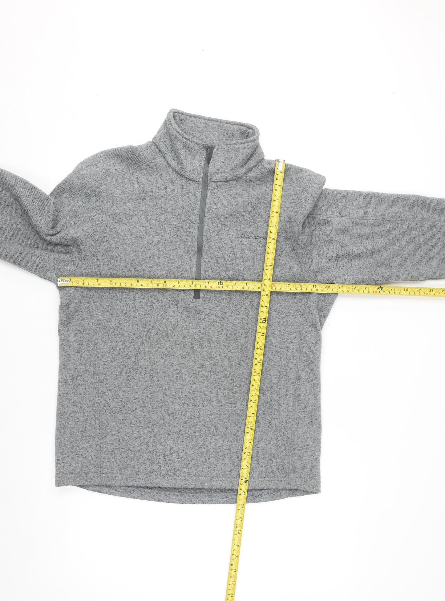 Peter Storm Men's Grey 1/4 Zip Fleece Sweatshirt M Outdoor Pullover