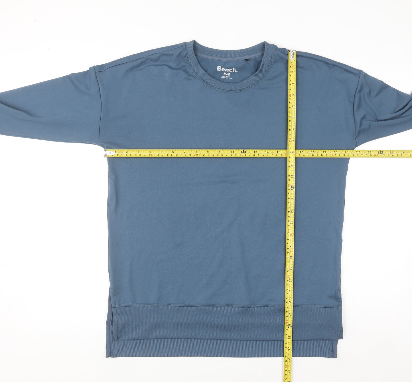 Bench Men's Blue Crew Neck Pullover Sweatshirt M Regular Fit
