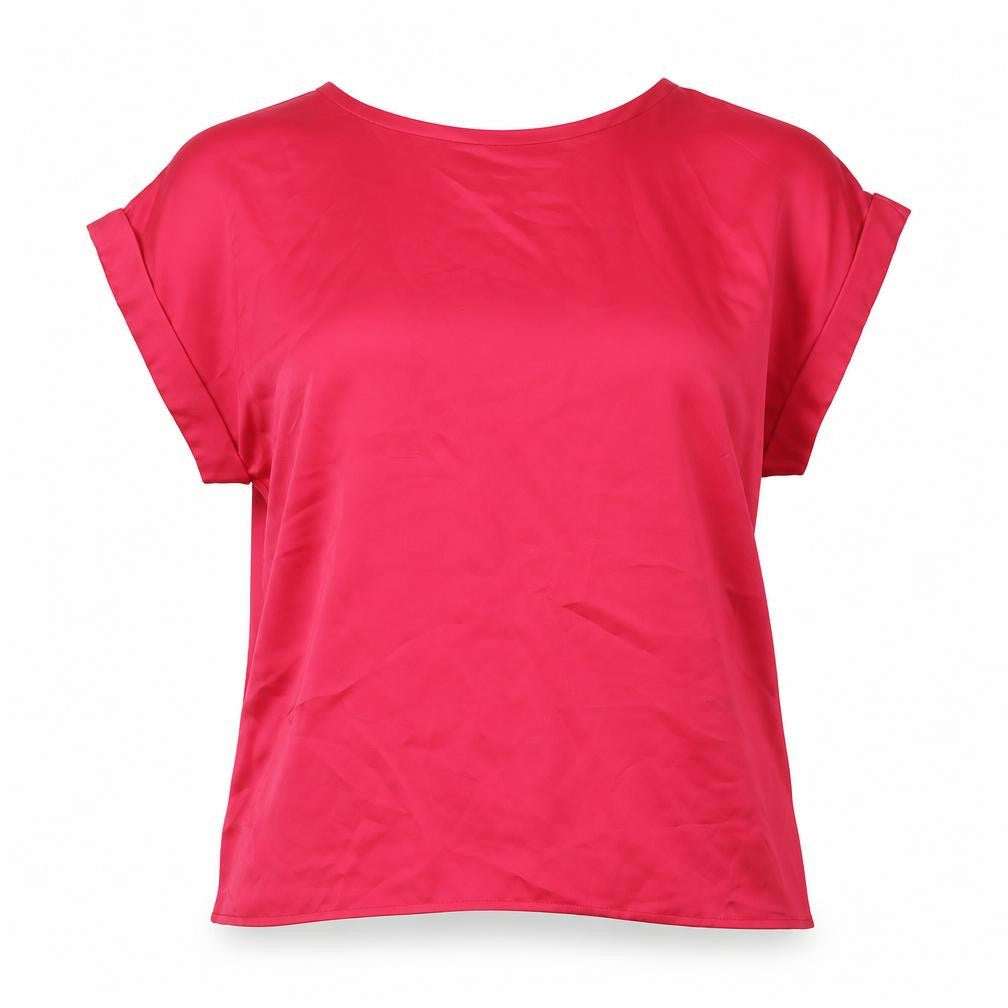 VILA Women's Red Short Sleeve Blouse Size 12