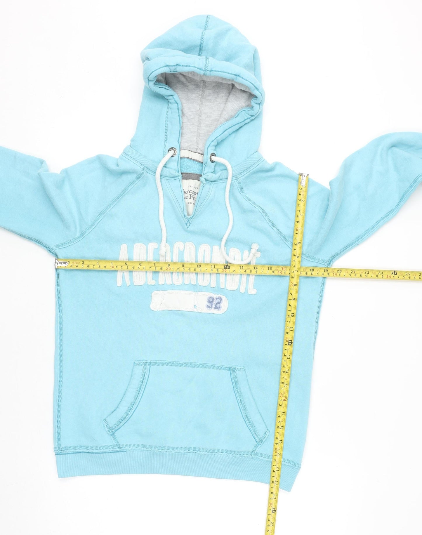 Abercrombie & Fitch Women Blue Pullover Hoodie XL Cotton Blend
