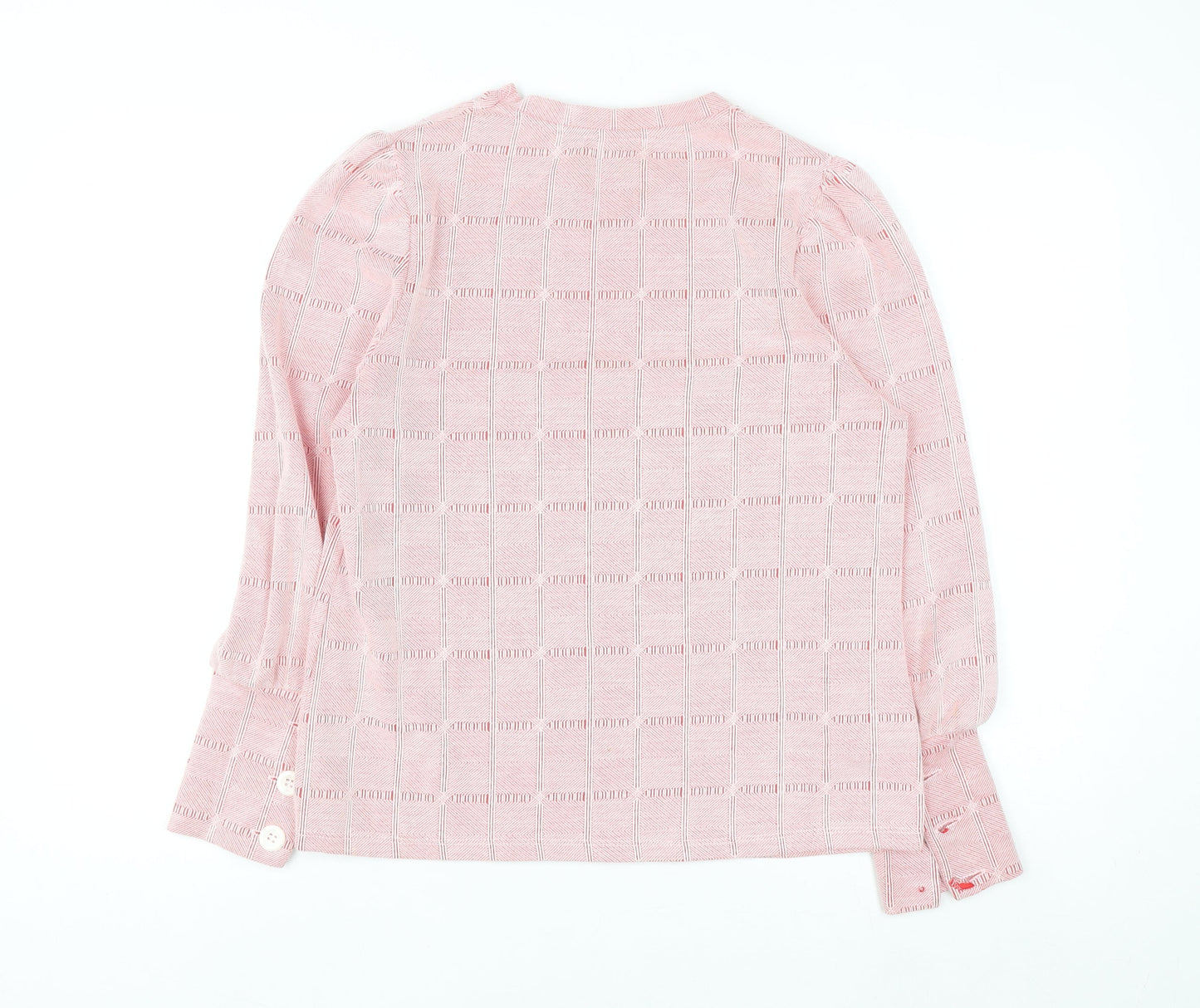 Savida Women's Pink Geometric Long Sleeve Blouse Size 12