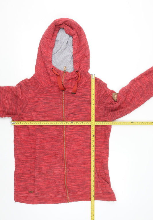 Regatta Great Outdoors Womens Red Full Zip Hooded Sweatshirt Size 12