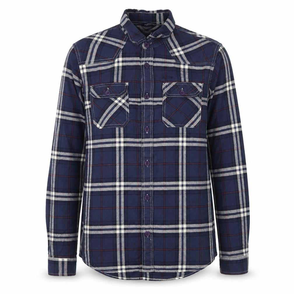 An Ambrose Brand Co. Men's Blue Plaid Long Sleeve Cotton Button-Up Shirt - Size M