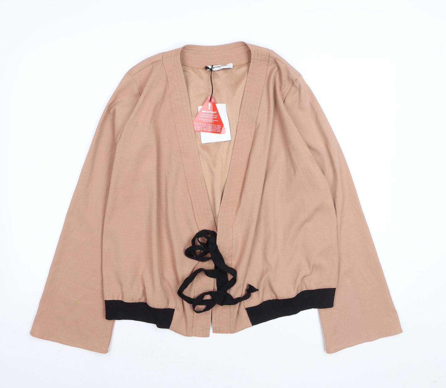 Glamorous Women’s Beige Kimono Style Lightweight Jacket Size 14