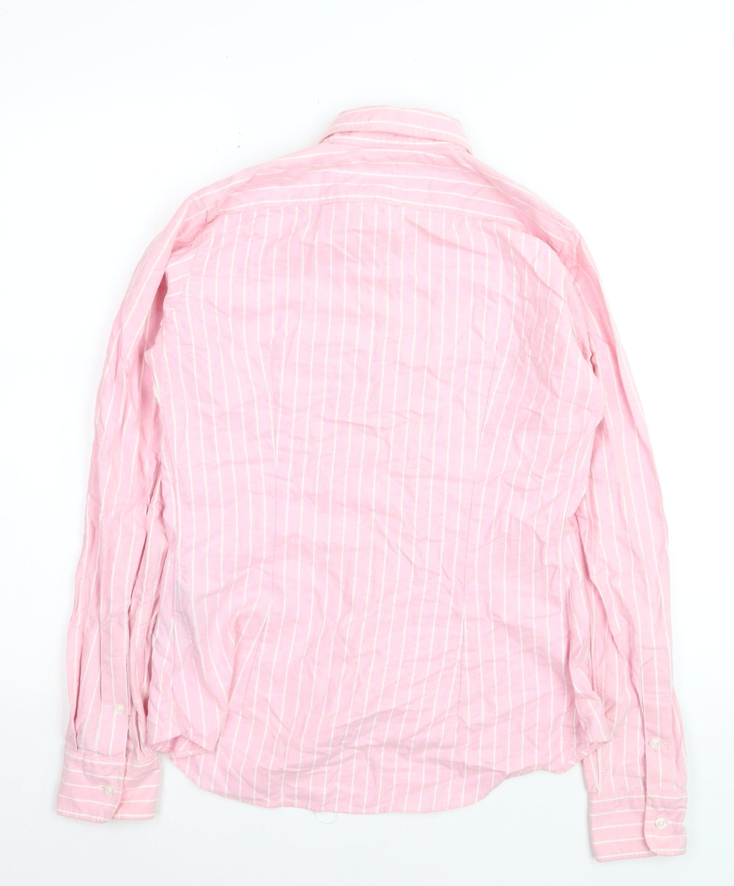 Ralph Lauren Women’s Pink Striped Slim Fit Button-Up Shirt Size 8