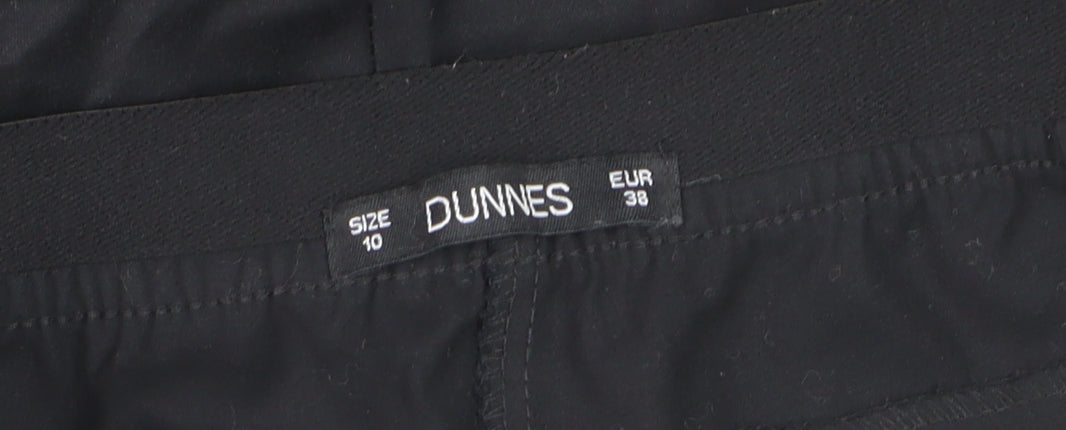 Dunnes Women’s Black Cotton Stretch Cropped Trousers Size 10