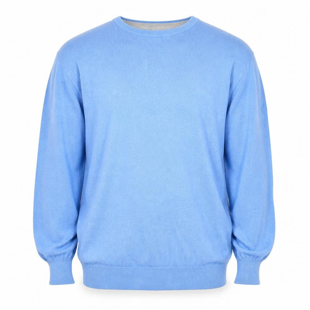 Marco Capelli Men's Blue Cotton Crew Neck Pullover Jumper L