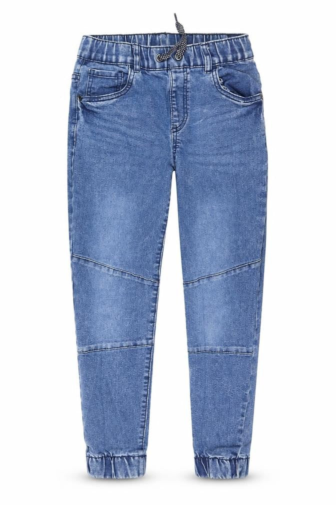 Little Kids Girls Blue Denim Jegging Jeans 8-9 Years Elastic Waist Drawstring