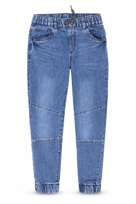 Little Kids Girls Blue Denim Jegging Jeans 8-9 Years Elastic Waist Drawstring