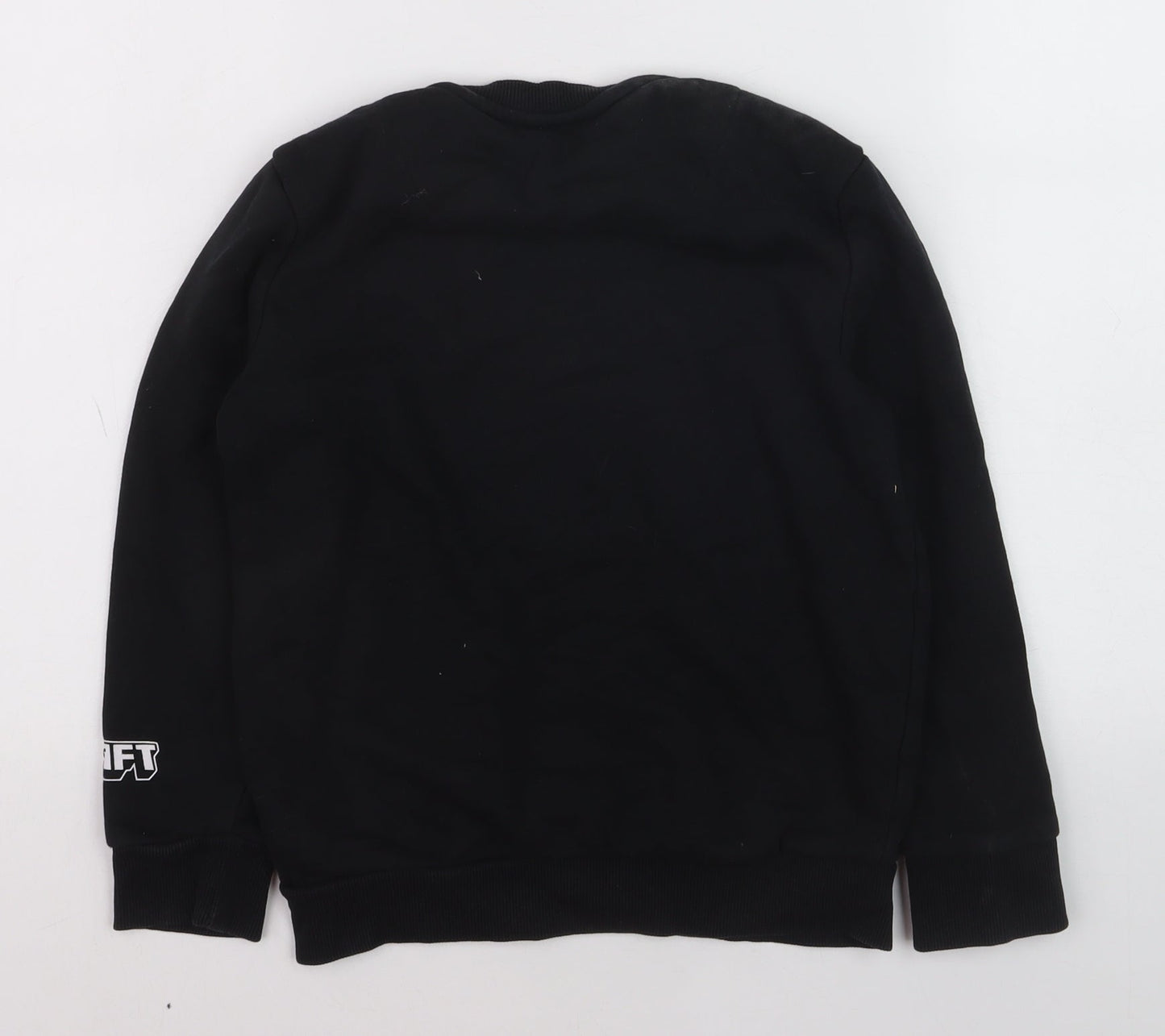 Minecraft Boys Black Sequin Christmas Sweatshirt 7-8 Years Pullover