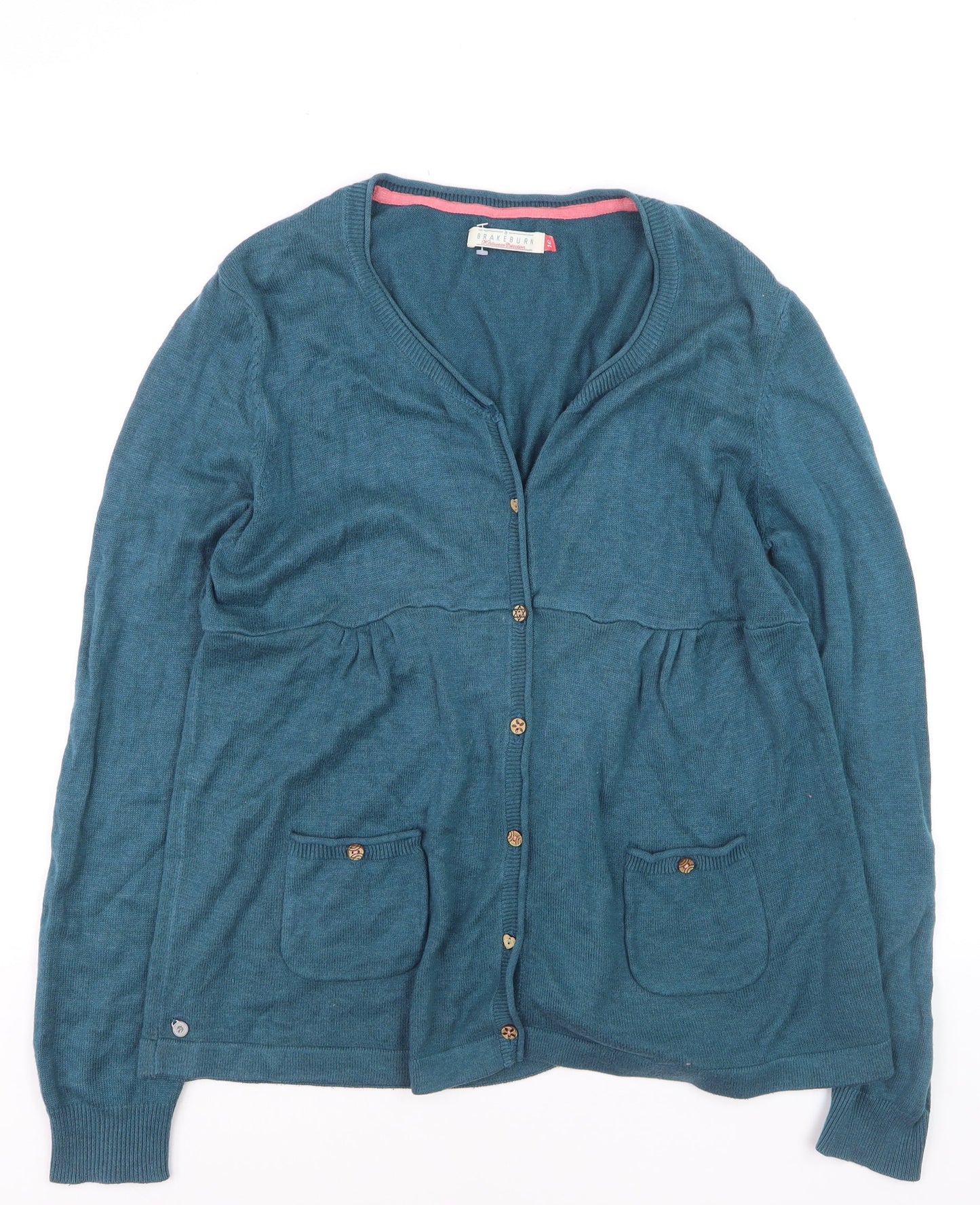 Brakeburn Women’s Blue V-Neck Button Cardigan Size L