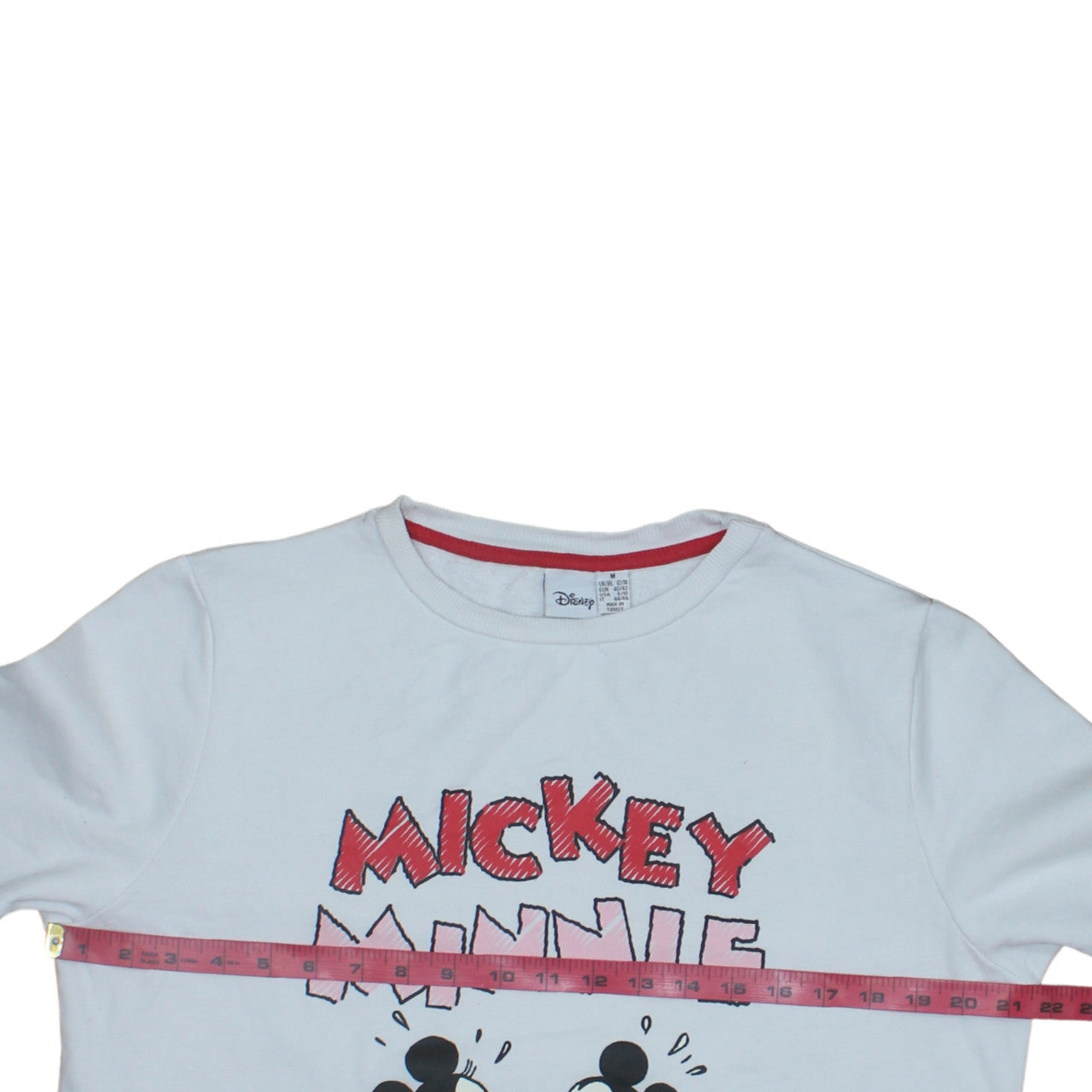 Disney Primark Womens White Mickey Minnie Sweatshirt M UK 12/14