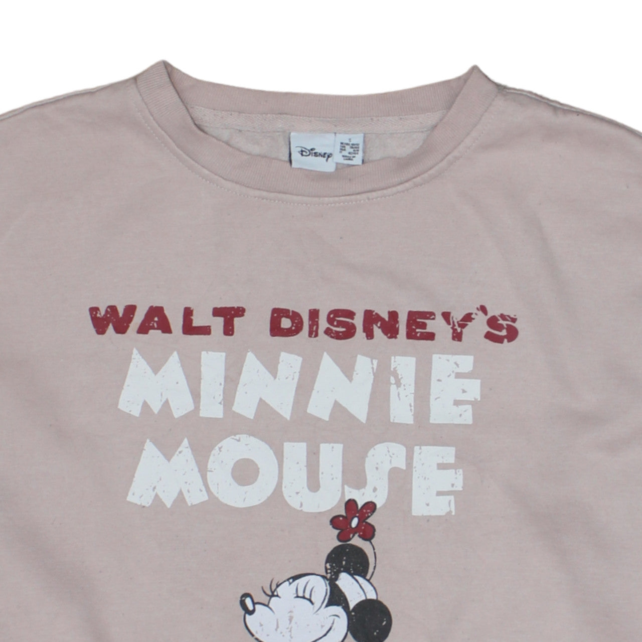 Primark Disney Women Beige Minnie Mouse Pullover Sweatshirt Small