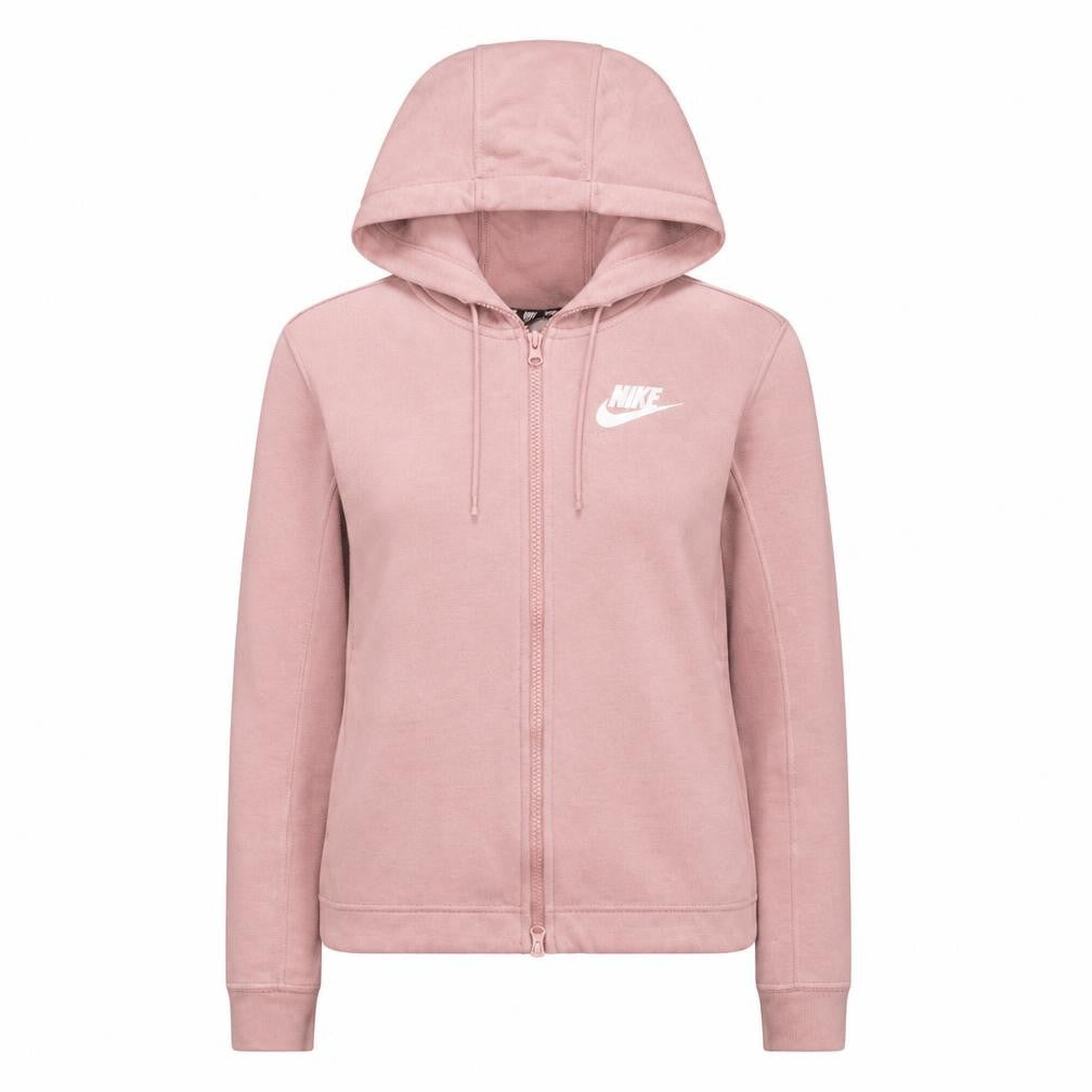 Nike Womens Pink Full Zip Hoodie XS Cotton Blend Casual