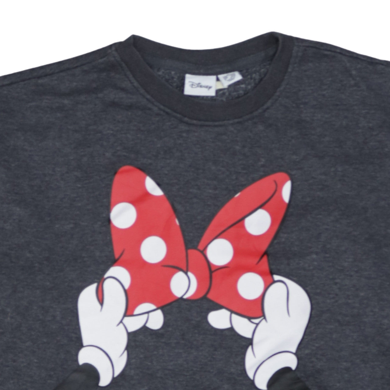 Disney Primark Women’s Grey Minnie Mouse Graphic Pullover Sweatshirt Size M 12/14