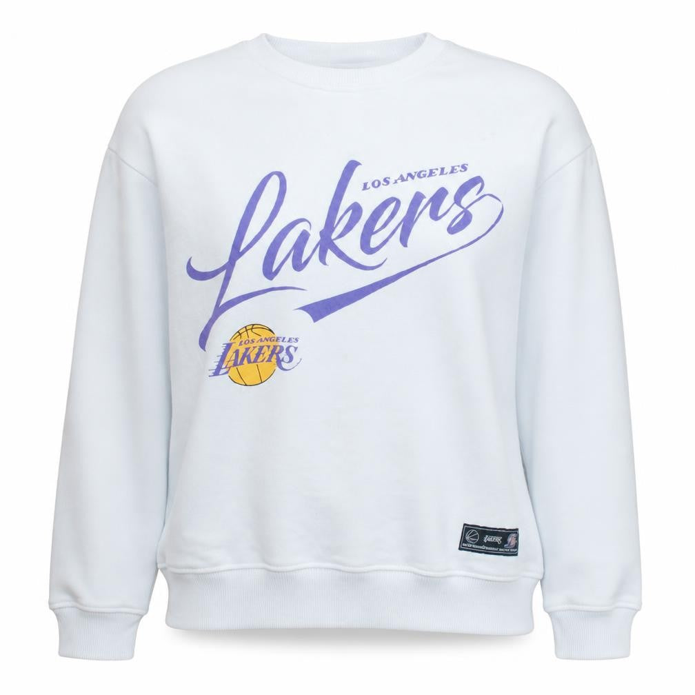 NBA Los Angeles Lakers White Pullover Sweatshirt Women M