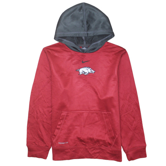Nike Boys Red Therma-Fit Pullover Hoodie Size L Embroidered Logo