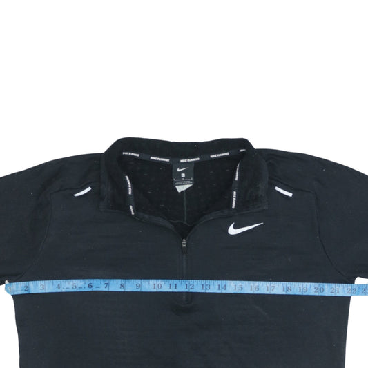 Nike Men's Black L 1/4 Zip Running Sweatshirt Athletic Pullover