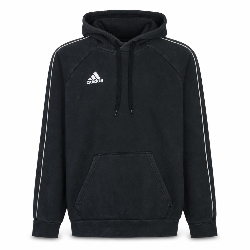 Adidas Men’s Black Pullover Hoodie Size S Sports Logo Fleece