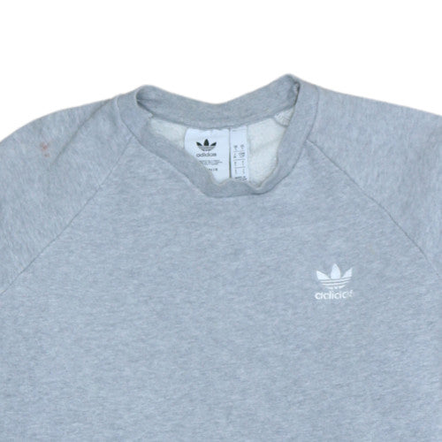 Adidas Men's Grey Crew Neck Pullover Sweatshirt Size S