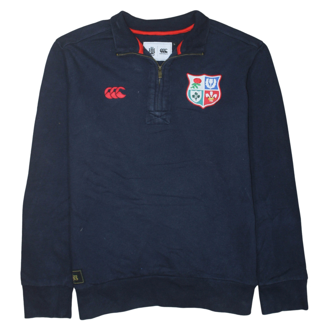 Canterbury Men's Blue 1/2 Zip Rugby Sweatshirt Size L
