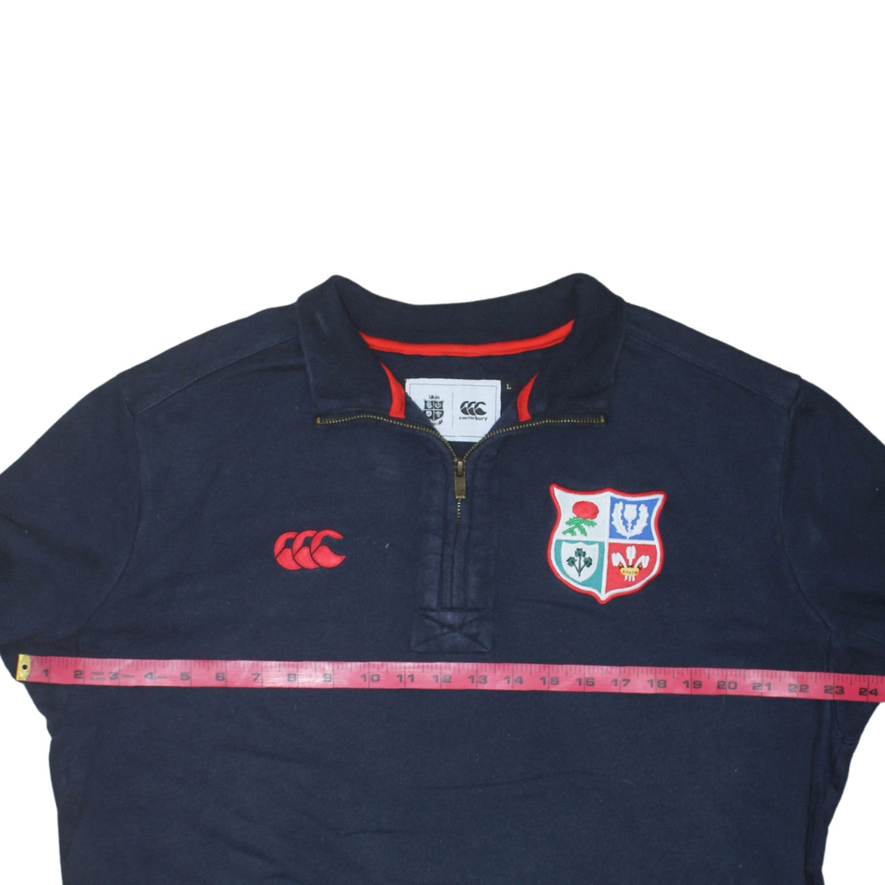 Canterbury Men's Blue 1/2 Zip Rugby Sweatshirt Size L