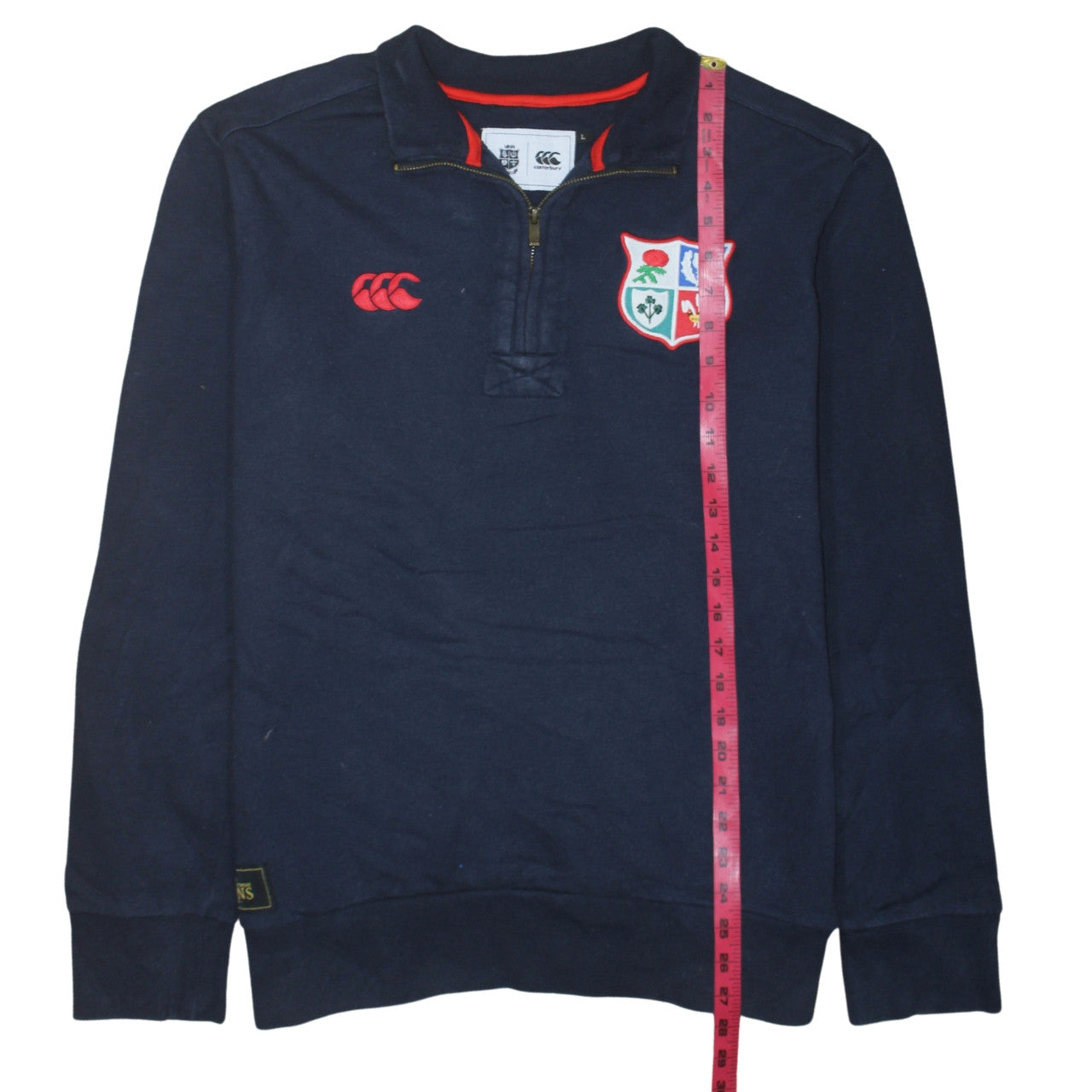 Canterbury Men's Blue 1/2 Zip Rugby Sweatshirt Size L