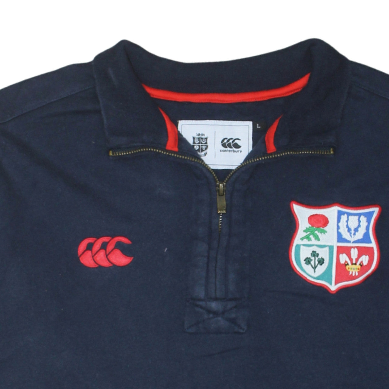Canterbury Men's Blue 1/2 Zip Rugby Sweatshirt Size L