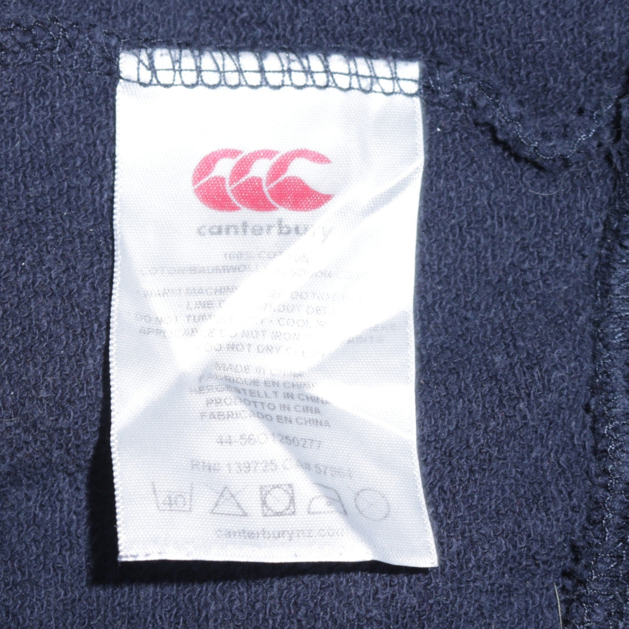 Canterbury Men's Blue 1/2 Zip Rugby Sweatshirt Size L