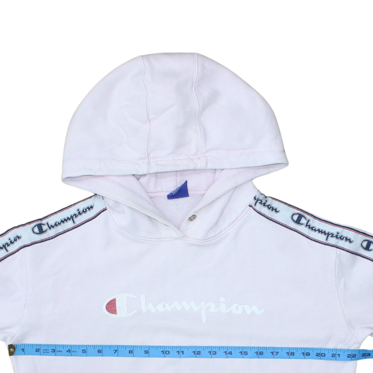 Champion Women Pink Hooded Pullover Sweatshirt Large 100% Cotton