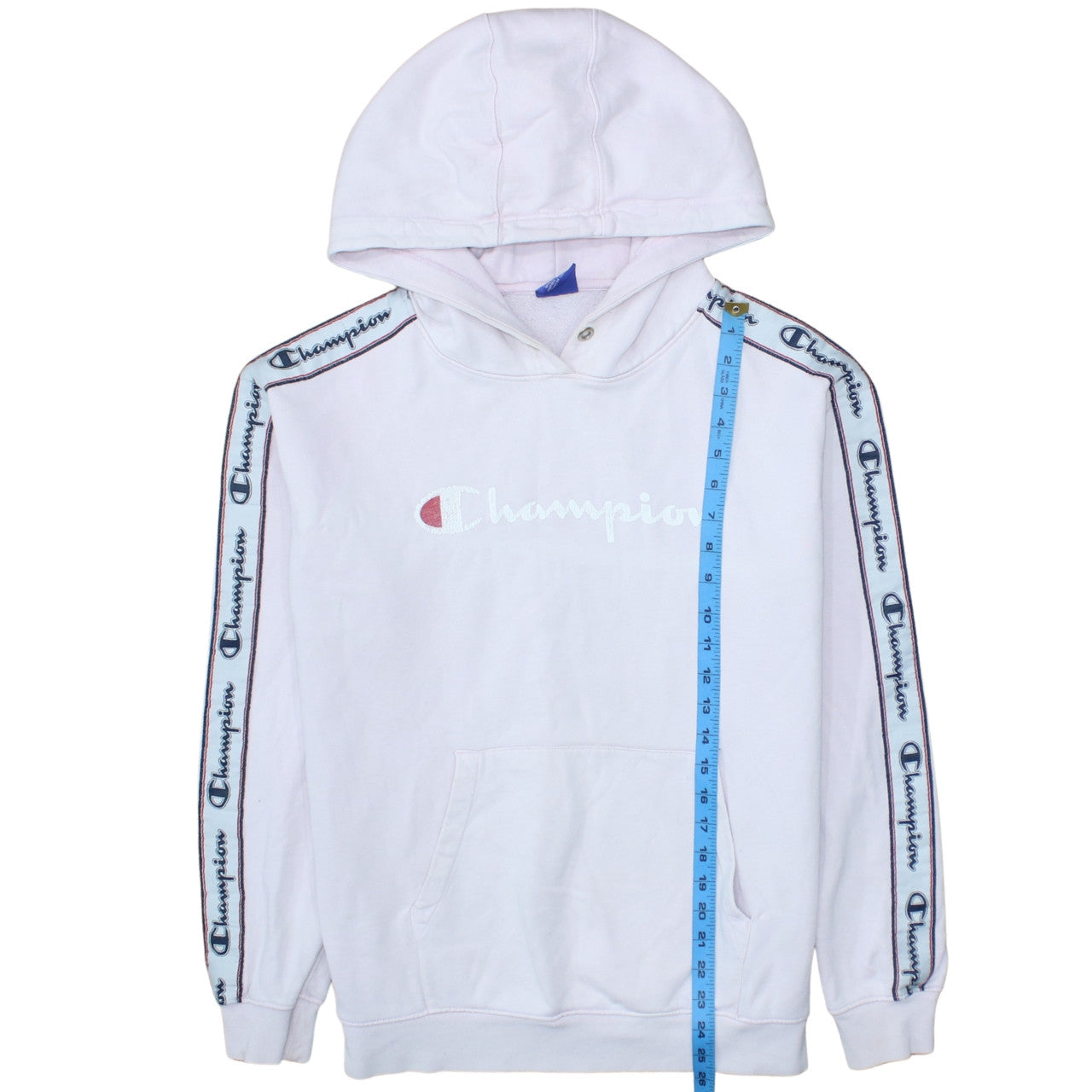 Champion Women Pink Hooded Pullover Sweatshirt Large 100% Cotton
