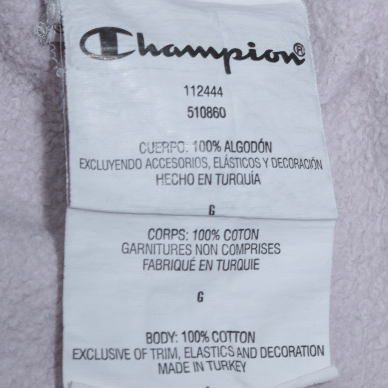 Champion Women Pink Hooded Pullover Sweatshirt Large 100% Cotton