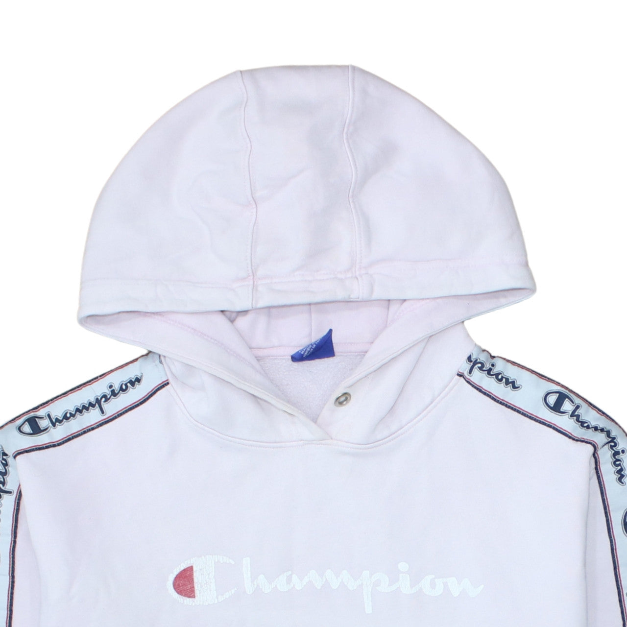 Champion Women Pink Hooded Pullover Sweatshirt Large 100% Cotton