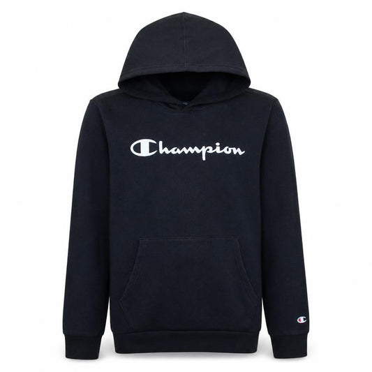 Champion Boys Black Pullover Hoodie 13-14 Years Logo Fleece Sweatshirt