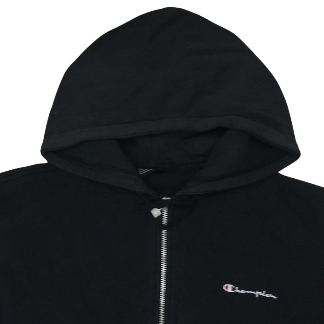 Champion Men's Black 2XL Full Zip Hoodie Cotton Fleece