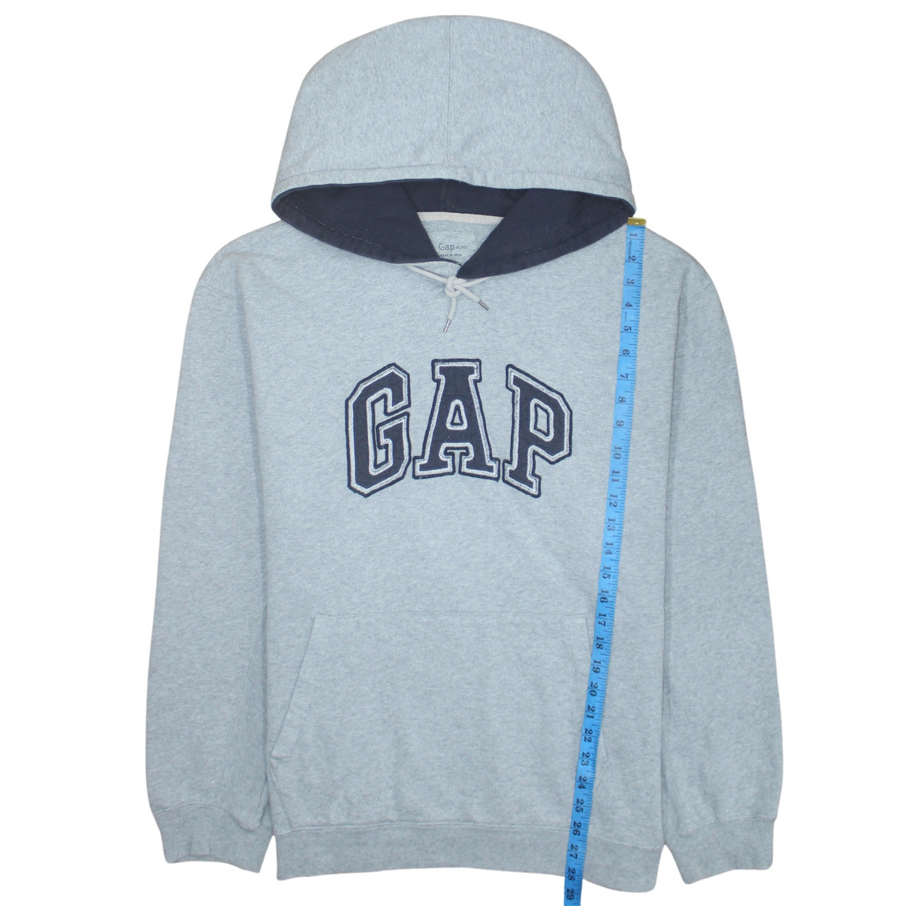 GAP Men’s Grey XL Pullover Fleece Hoodie with Logo