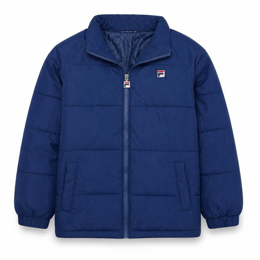 Fila Boys Blue Padded Basic Jacket UK 12 Years Zip Up Winter Coat