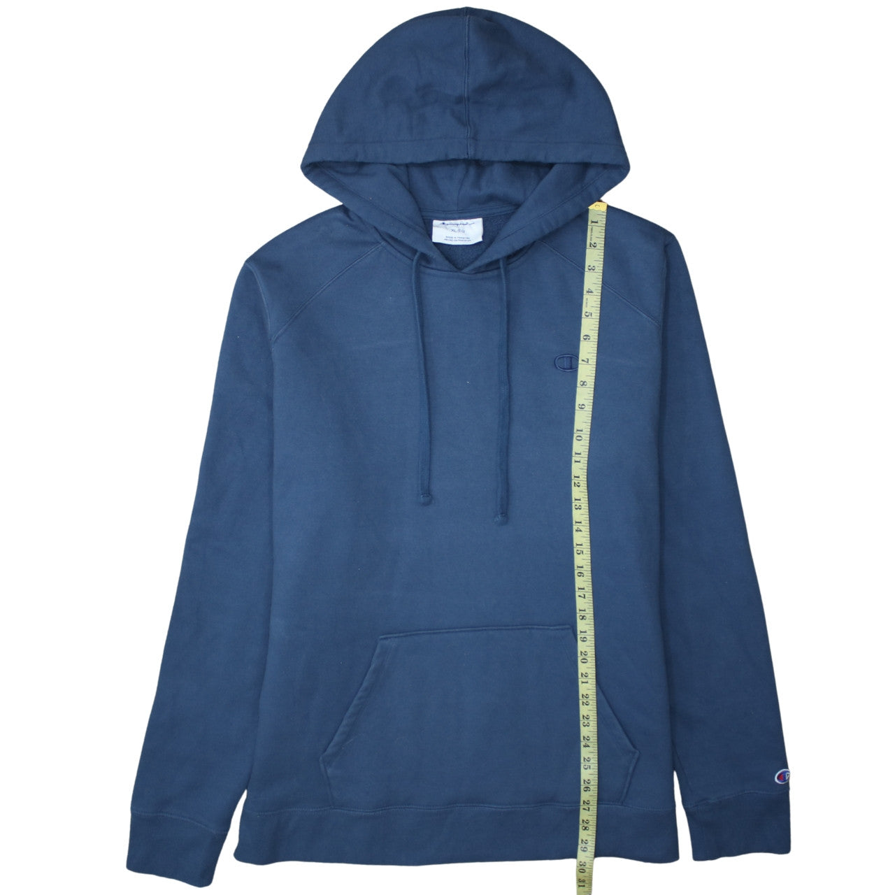 Champion Mens Blue XL Pullover Hoodie Fleece Sweatshirt