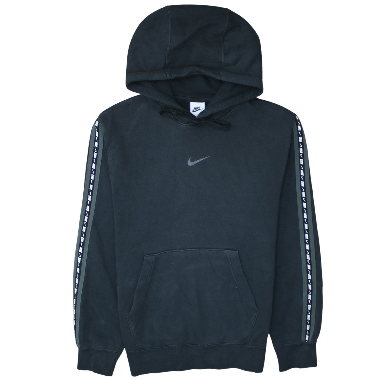 Nike Men's Black XS Pullover Hoodie with Logo Trim