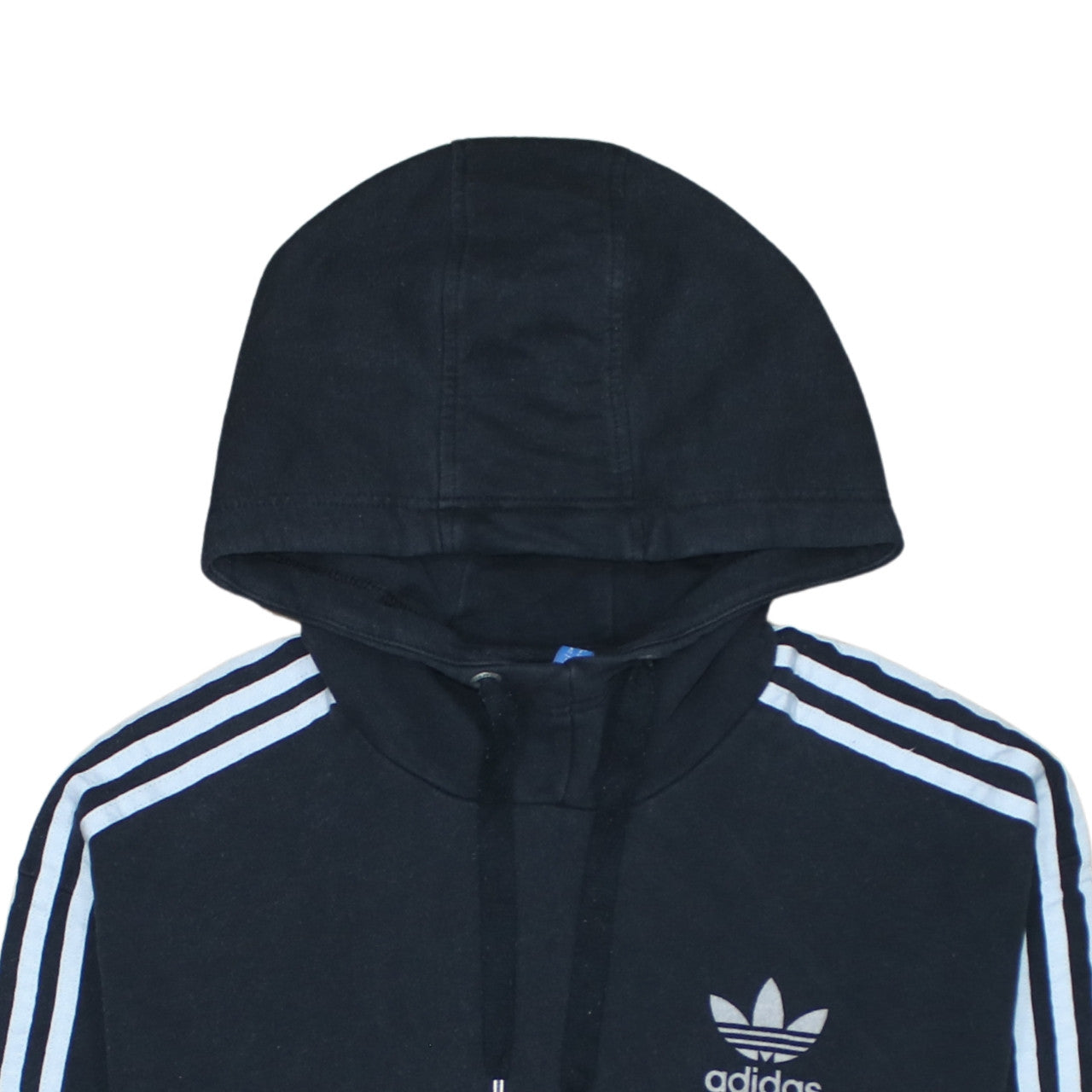 Adidas Women Black Size 10 Pullover Hoodie Sweatshirt with Stripes