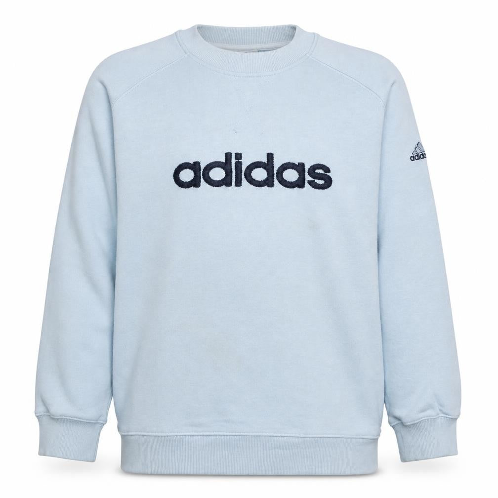 Adidas Men's Blue Embroidered Logo Crew Neck Sweatshirt M