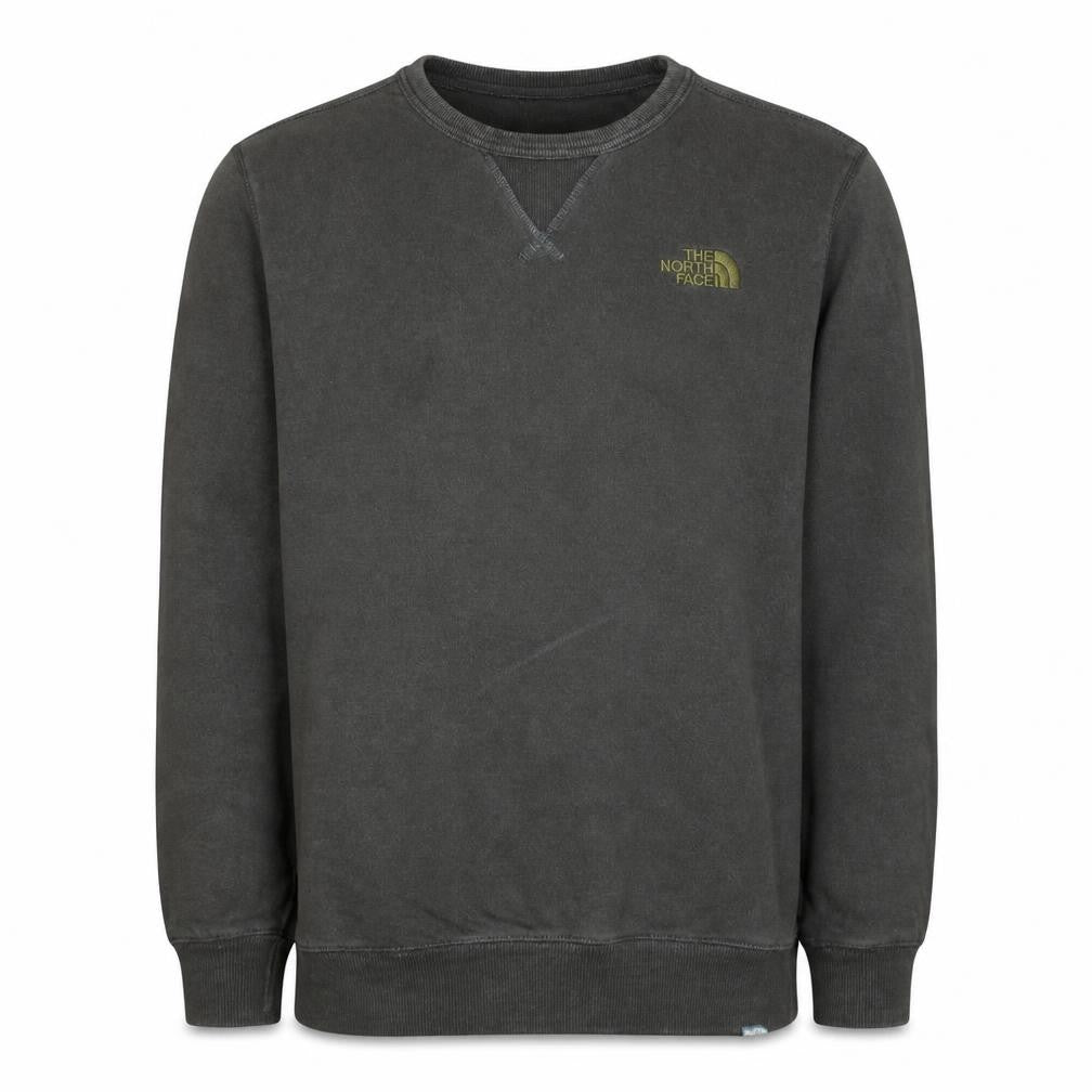 The North Face Men's Grey Cotton Crew Neck Pullover Sweatshirt Size S