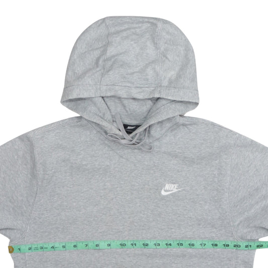 Nike Men's Grey Pullover Hoodie Small Regular Fit Logo Fleece