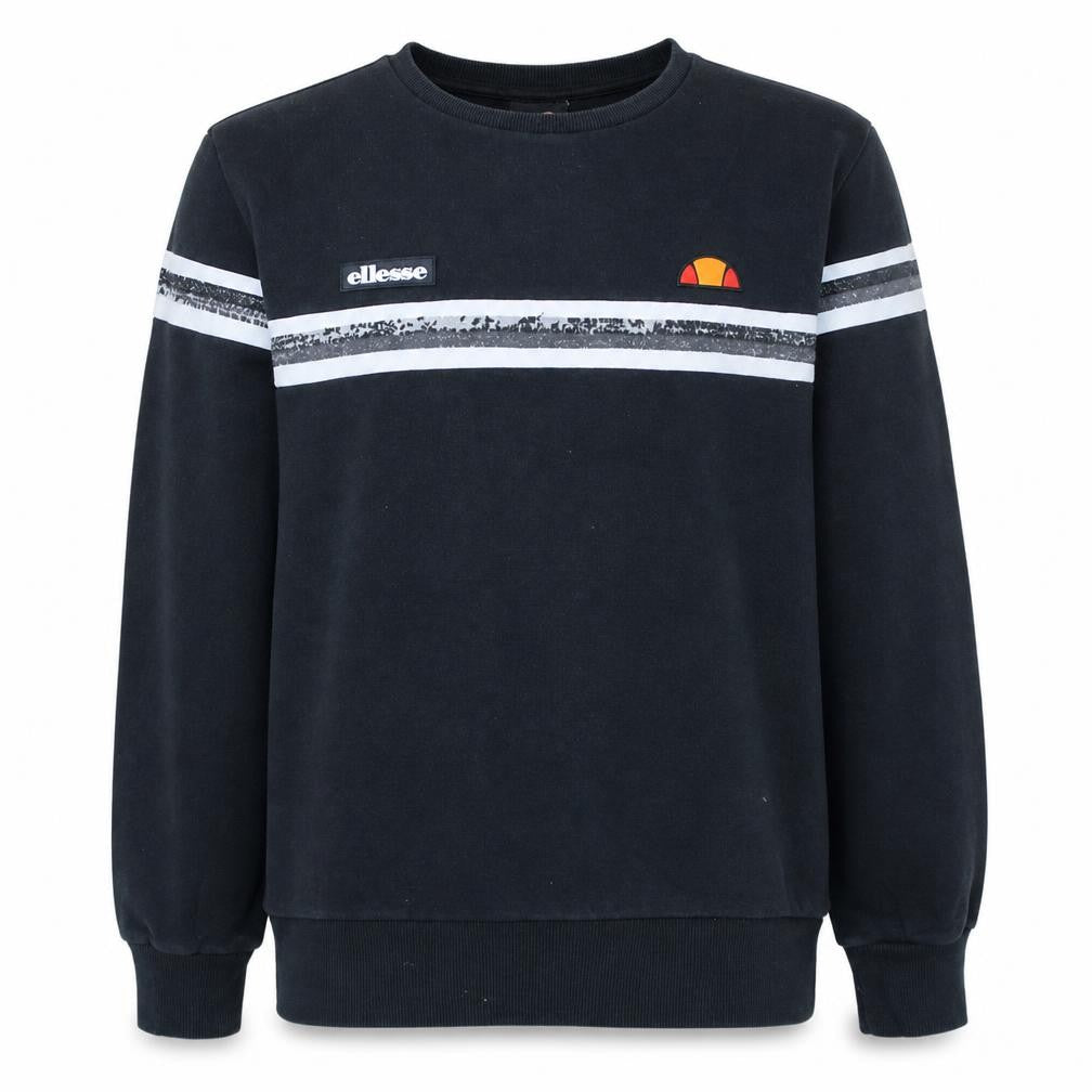 Ellesse Men's Black L Pullover Sweatshirt Logo Crew Neck