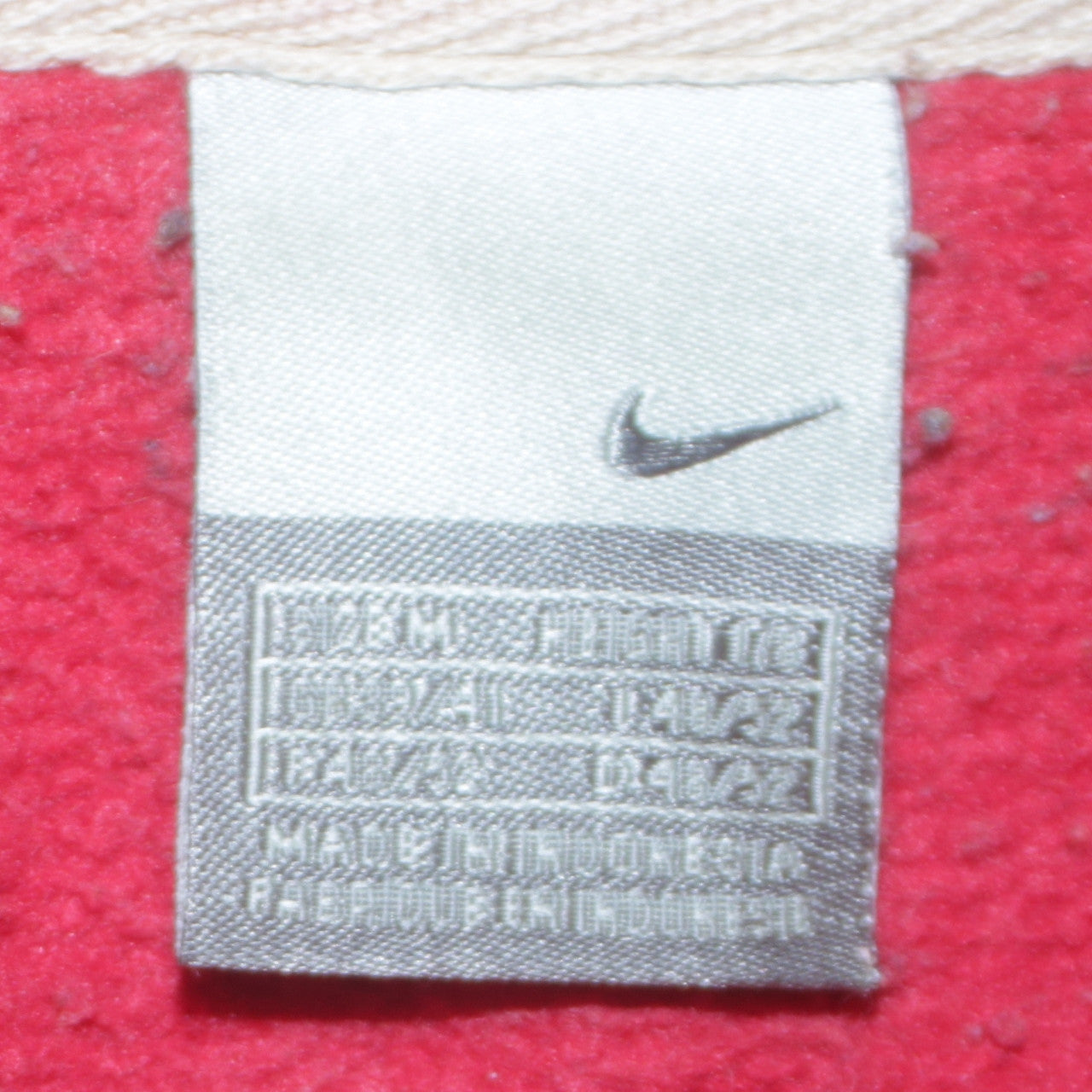 Nike Men's Red Blue Crew Neck Long Sleeve Cotton Pullover Jumper M