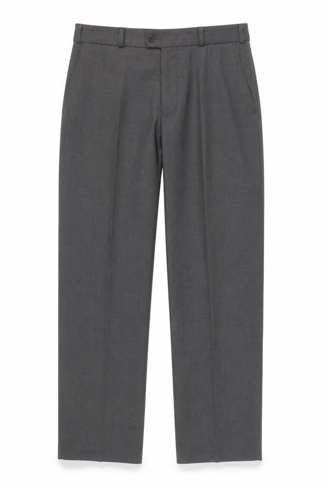 Robbie Mens Grey 36R Classic Fit Wool Blend Dress Trousers