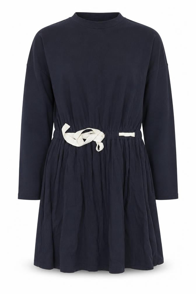 Topshop Women's Black Crew Neck Long Sleeve T-Shirt Dress Size 8