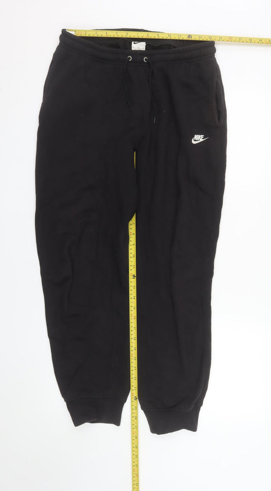 Nike Men's Black Medium Jogger Sweatpants Fleece Drawstring
