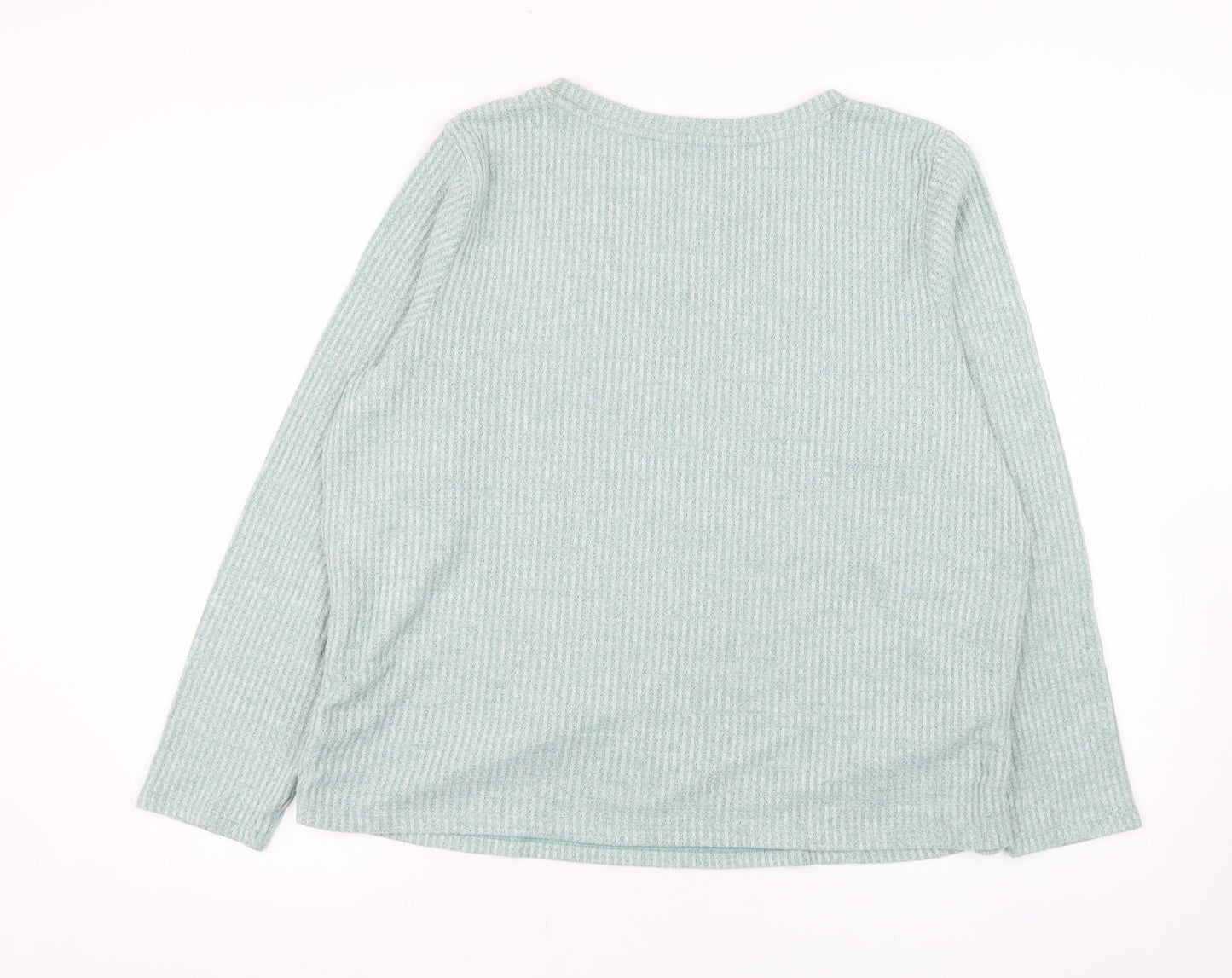 Marks and Spencer Women’s Green Knit Waffle Pullover Jumper L